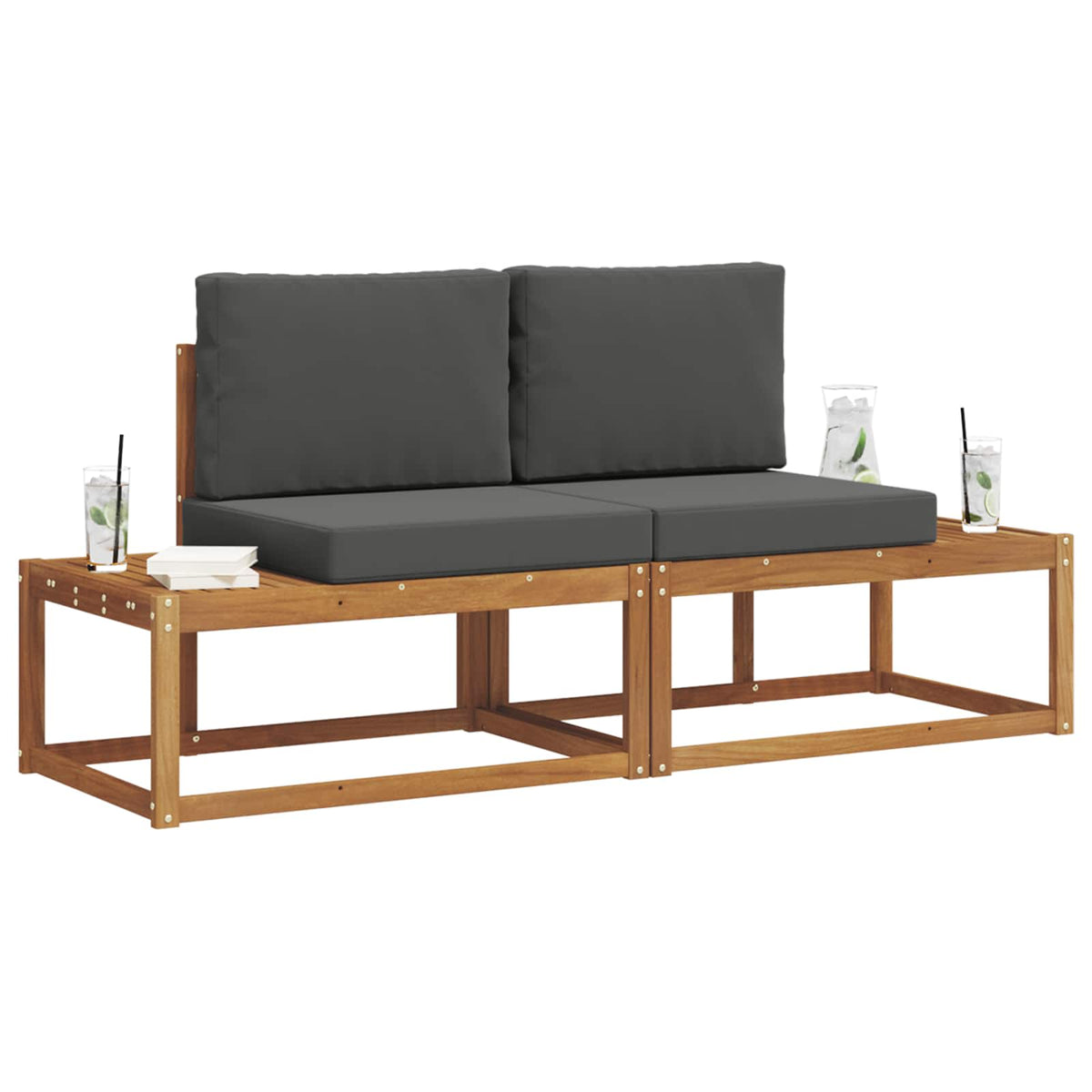 Set vanjskih sofa 2 kom. Prirodna