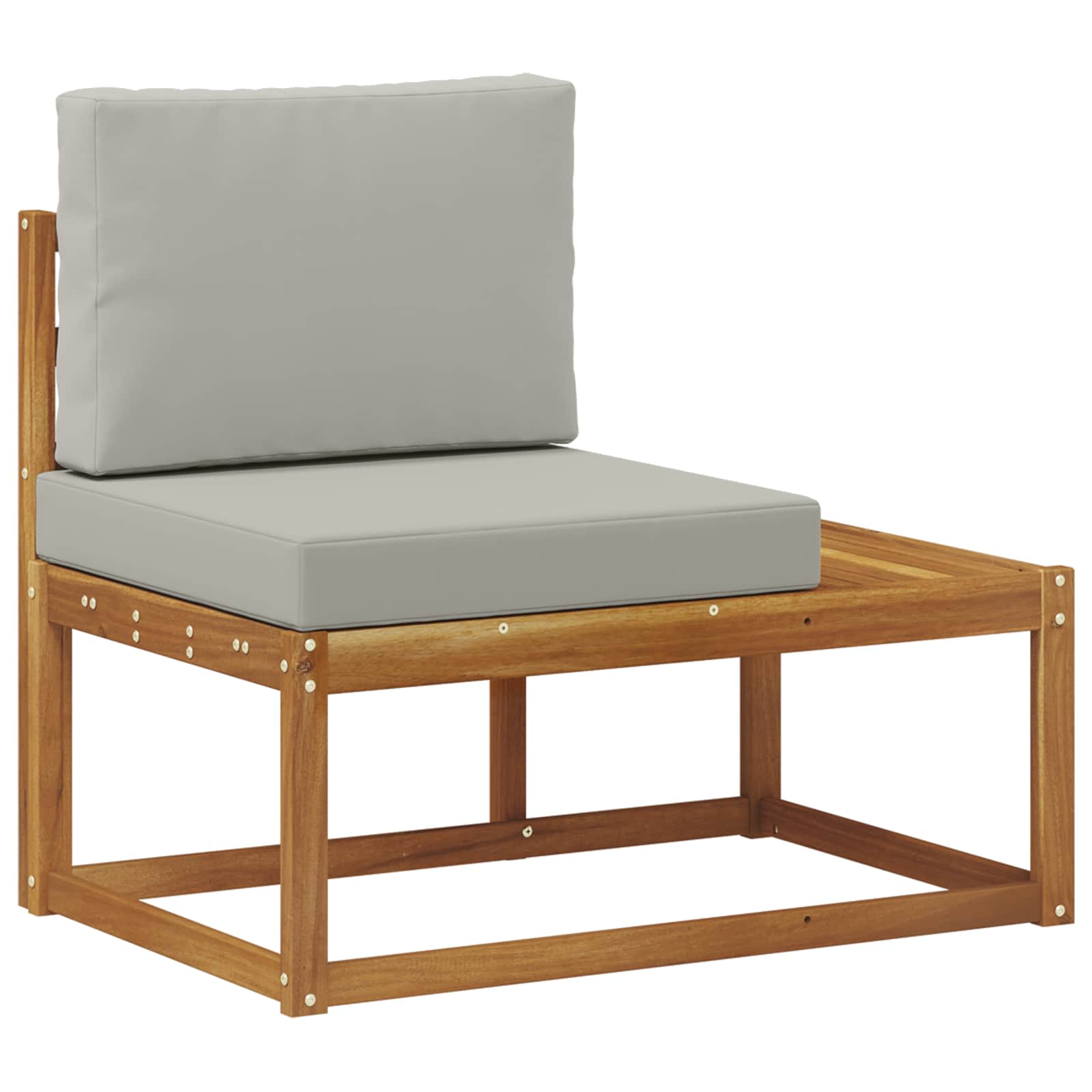 Set vanjskih sofa s jastukom 4 Komad Prirodna i svijetlo siva