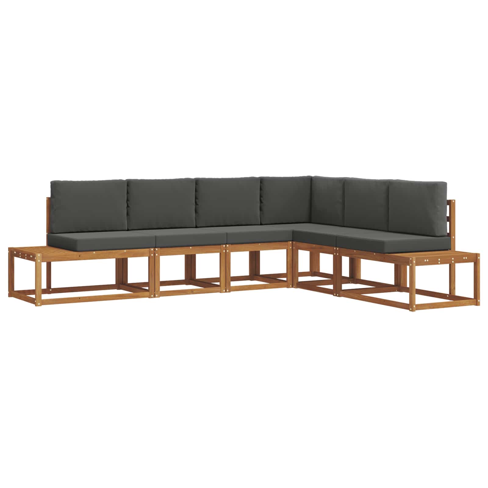 Set vanjskih sofa s jastukom 6 Komad Prirodna i antracit