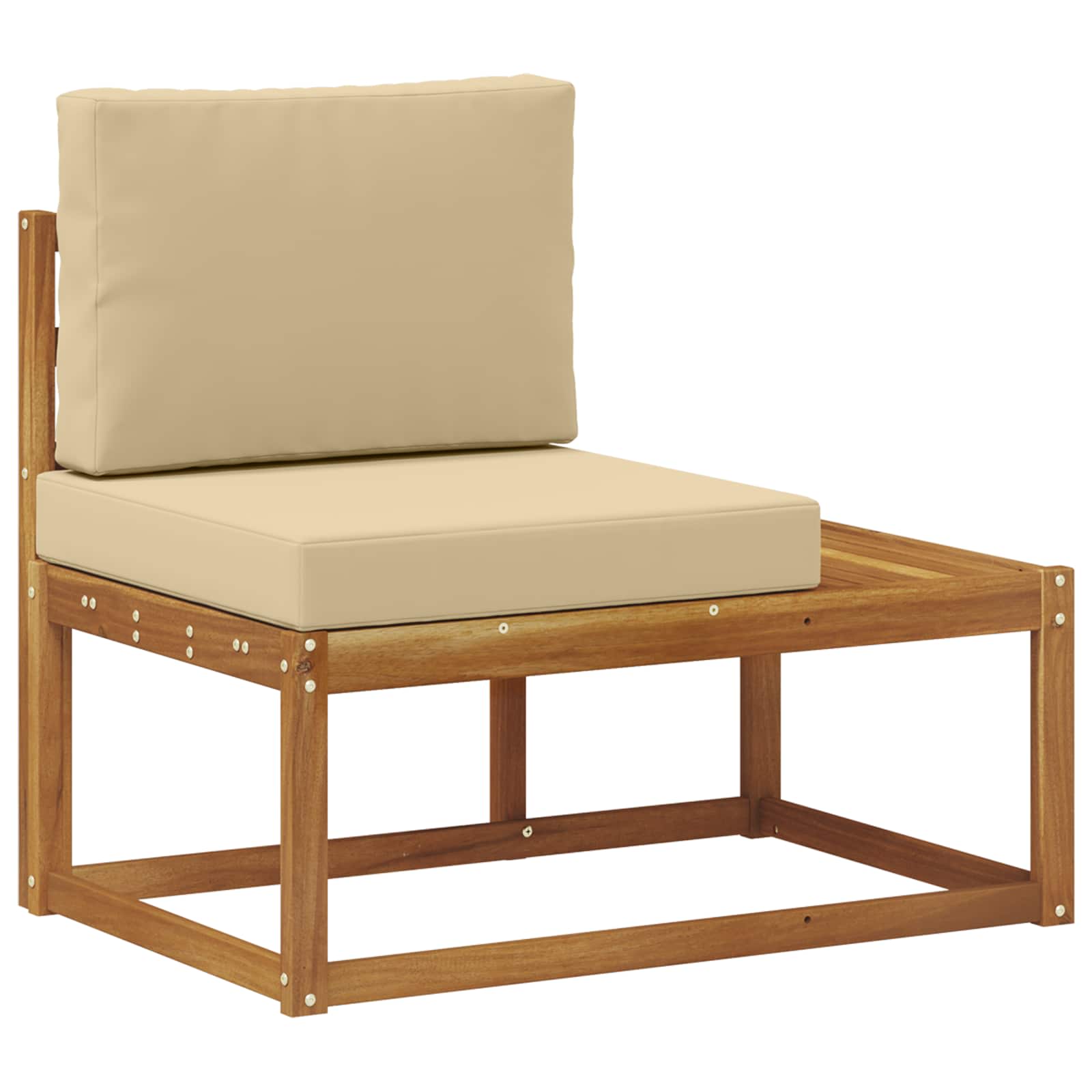 Set vanjskih sofa s jastukom 7 Komad Prirodna i bež
