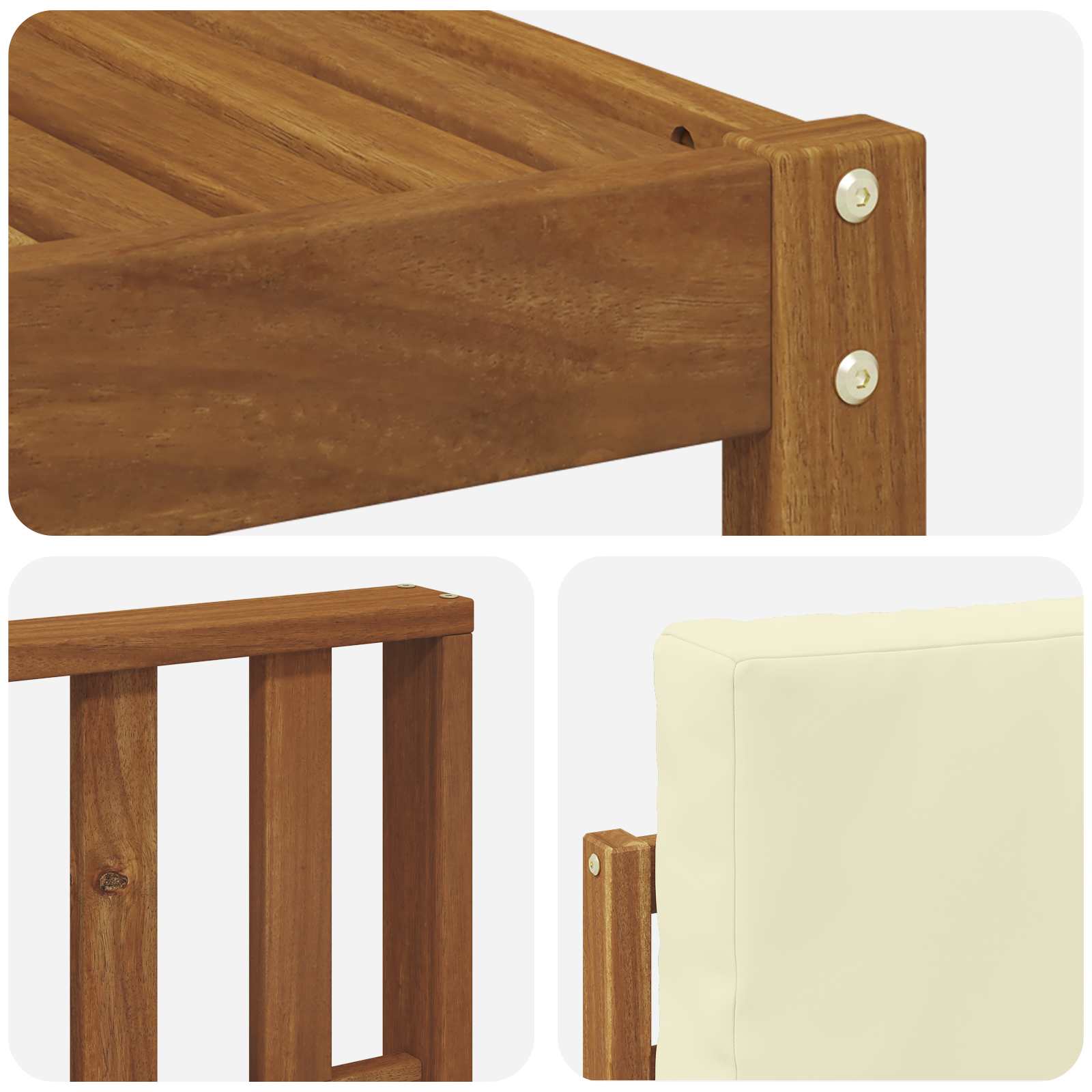 Set vanjskih sofa s jastukom 10 pcs Prirodna i krem