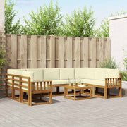Set vanjskih sofa 10 kom. Prirodna i krem