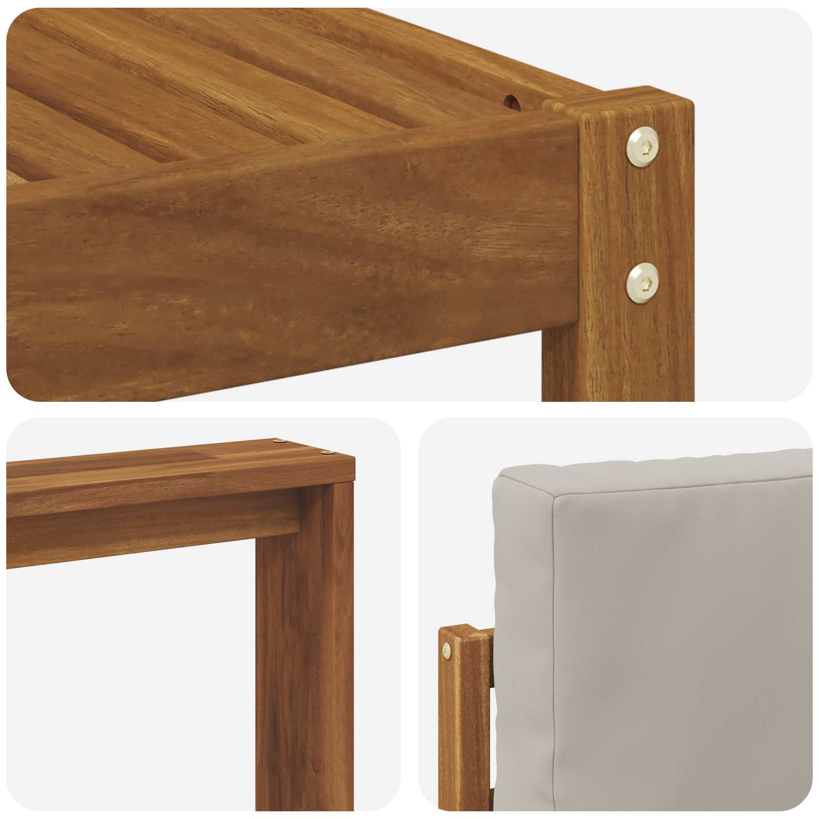 Set vanjskih sofa 10 kom. Prirodna i svijetlo siva