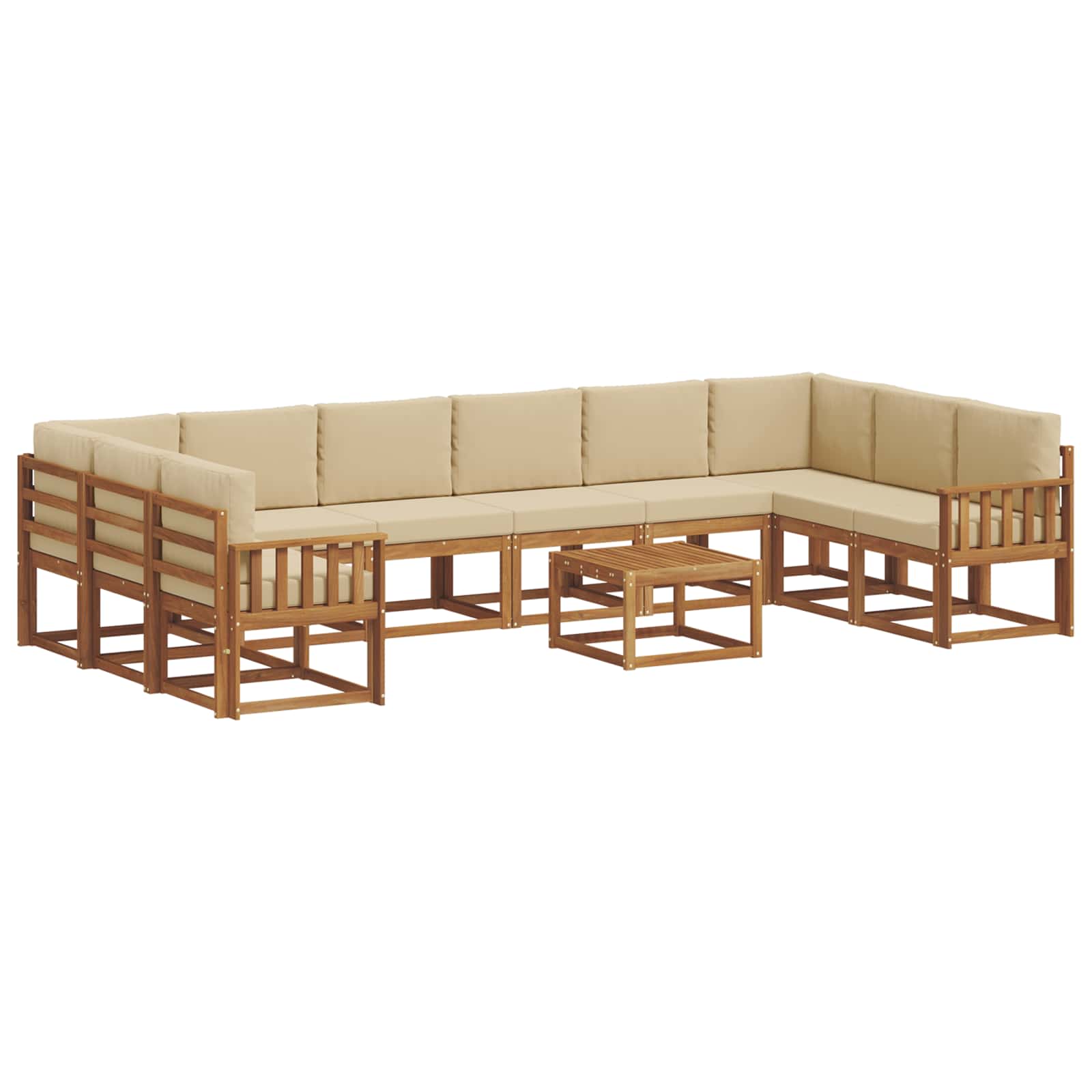 Set vanjskih sofa 11 kom. Prirodna i bež