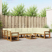 Set vanjskih sofa 11 kom. Prirodna i krem