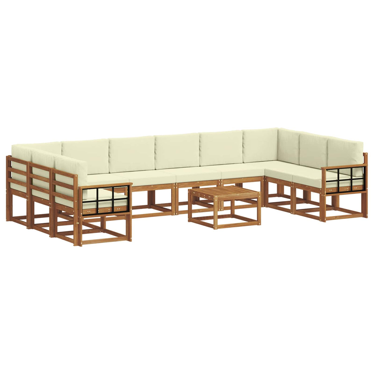 Set vanjskih sofa 11 kom. Prirodna i krem