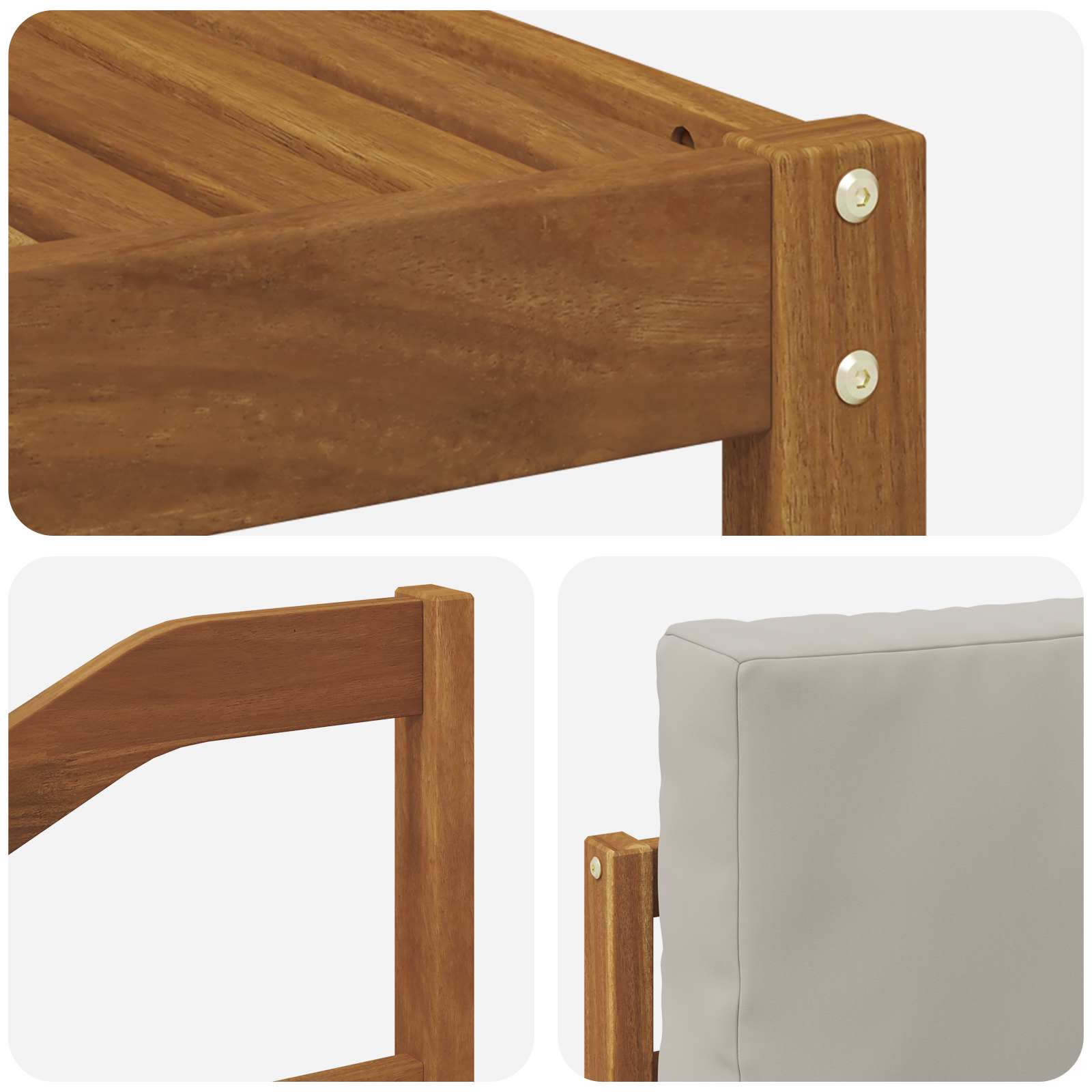 Set vanjskih sofa s jastukom 11 pcs Prirodna i svijetlo siva