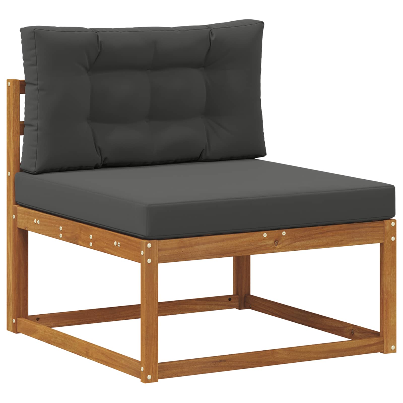 Set vanjskih sofa s jastukom 3 pcs Prirodna i antracit
