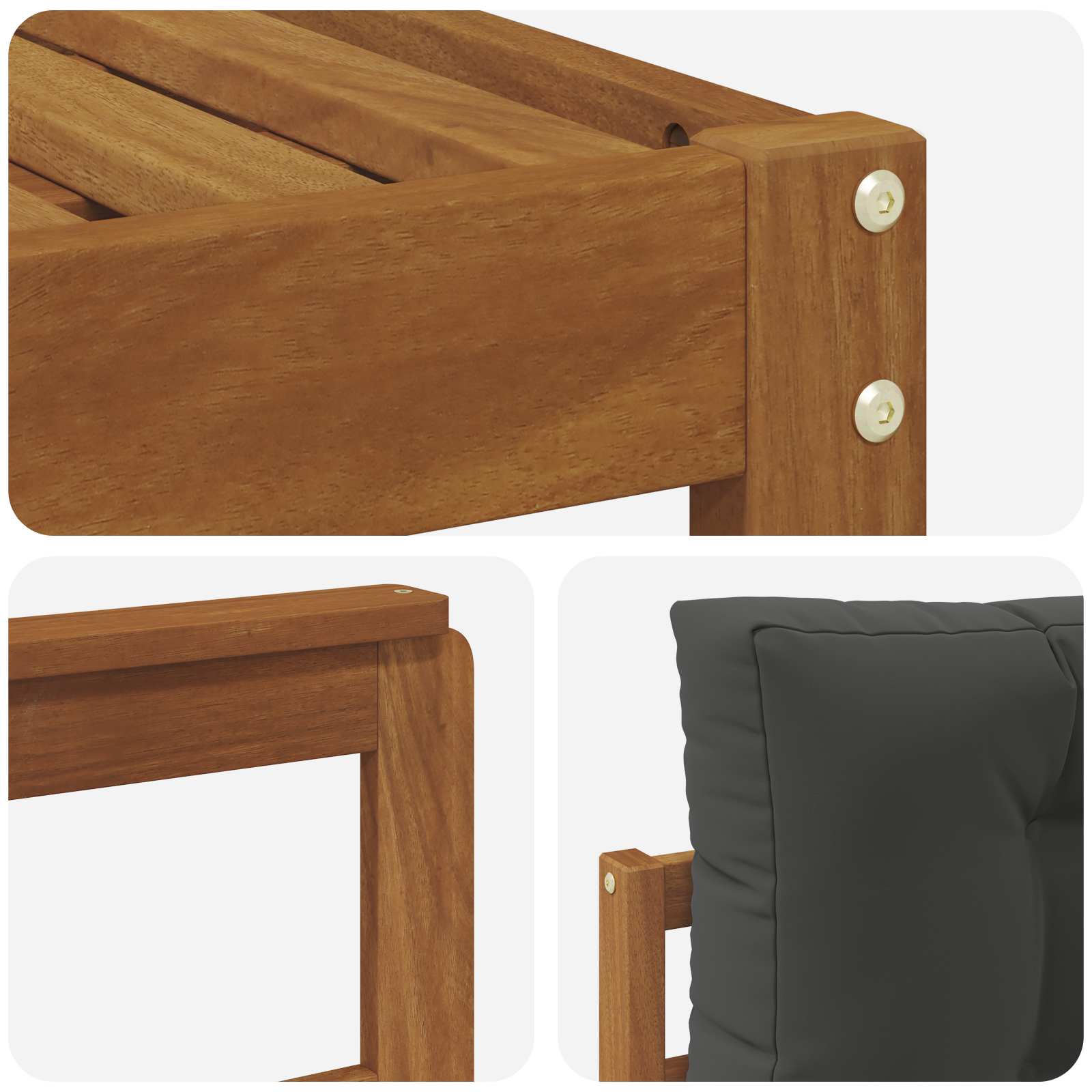 Set vanjskih sofa s jastukom 5 pcs Prirodna i antracit