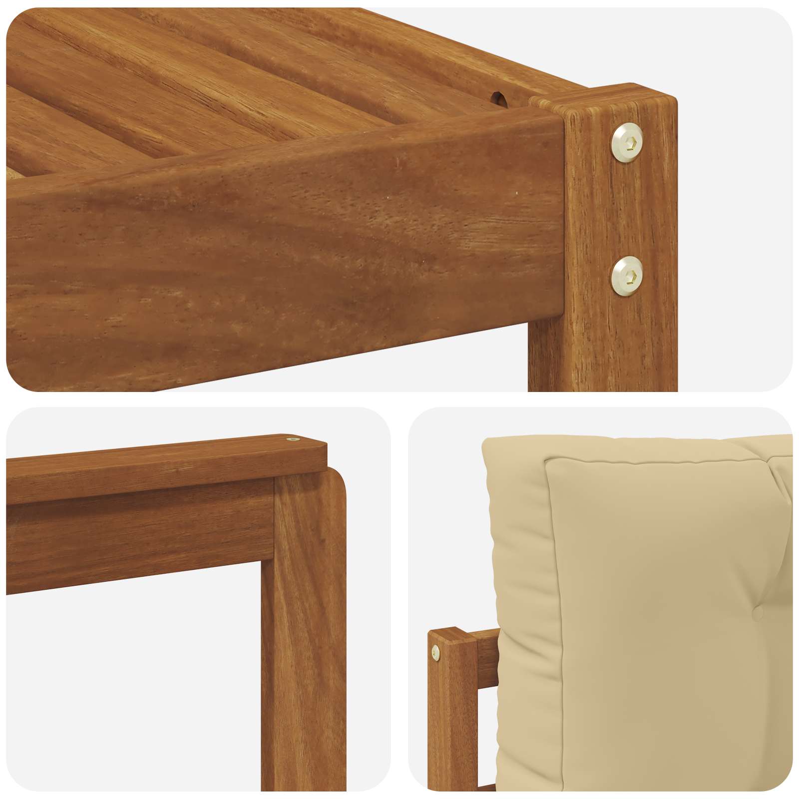 Set vanjskih sofa 7 pcs Prirodna i bež