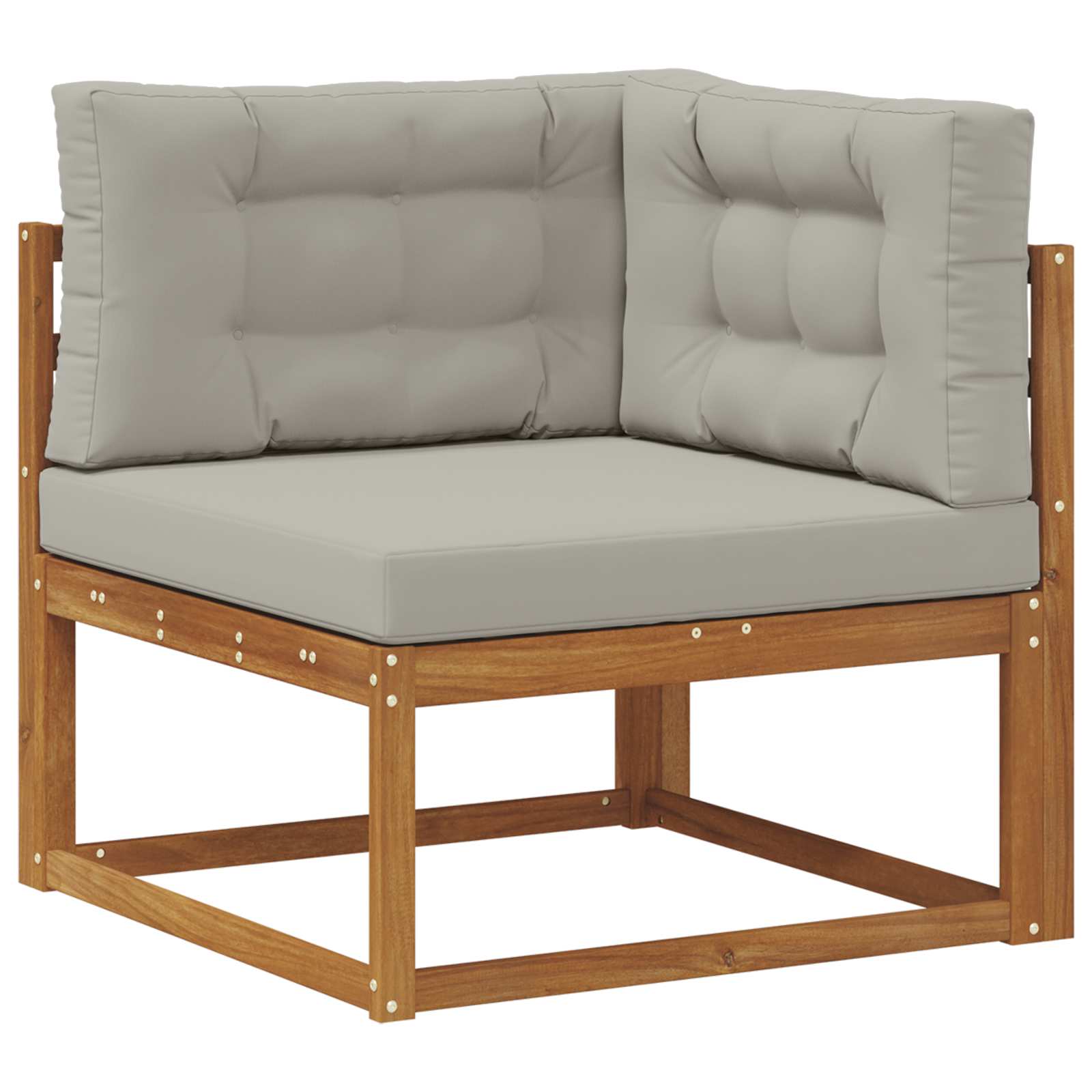 Set vanjskih sofa s jastukom 4 pcs Prirodna i svijetlo siva