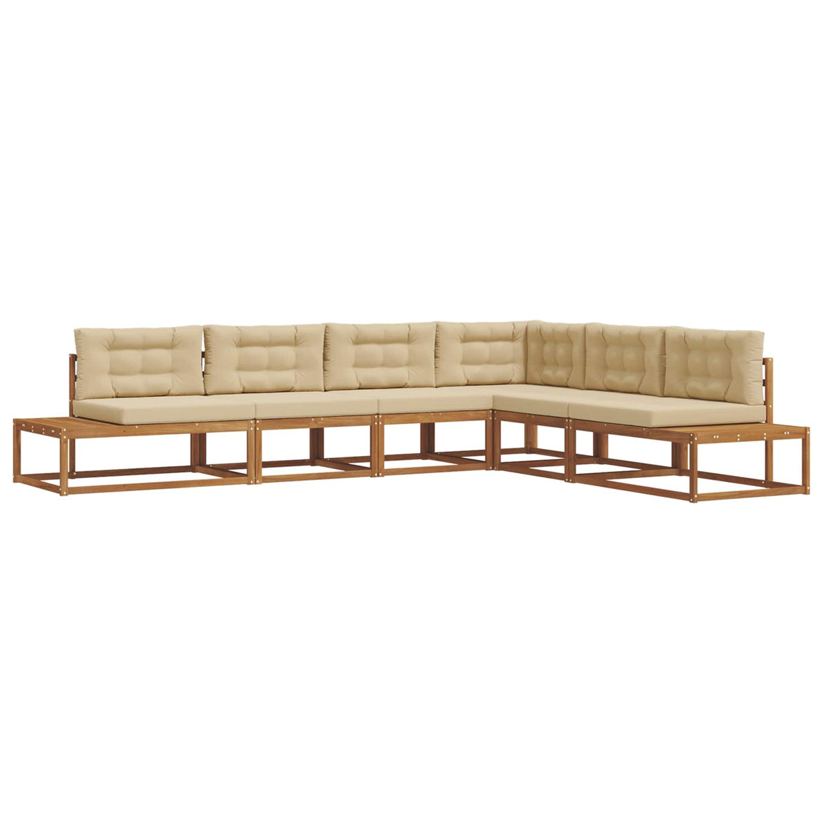 Set vanjskih sofa 6 kom. Prirodna i bež