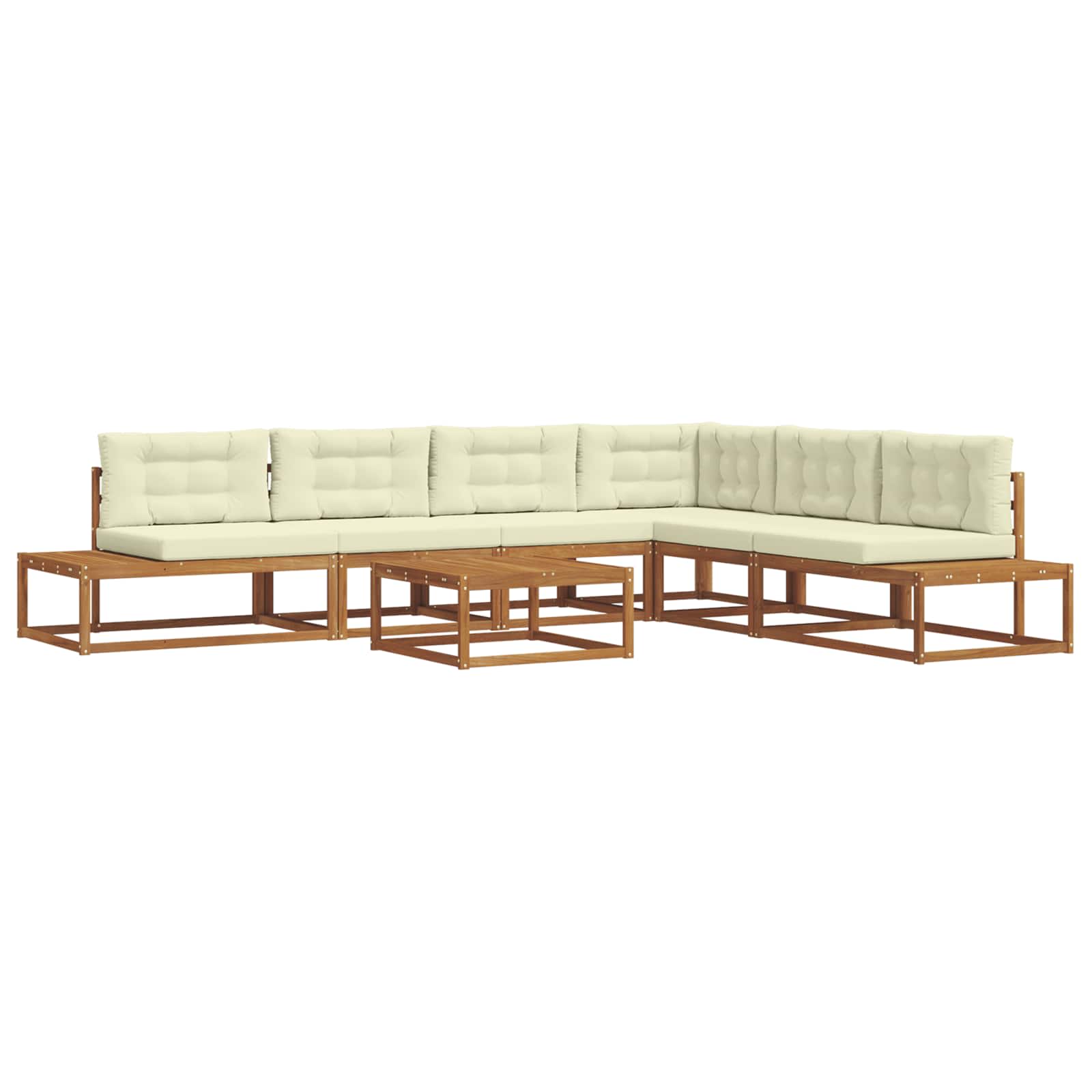 Set vanjskih sofa Prirodna i krem