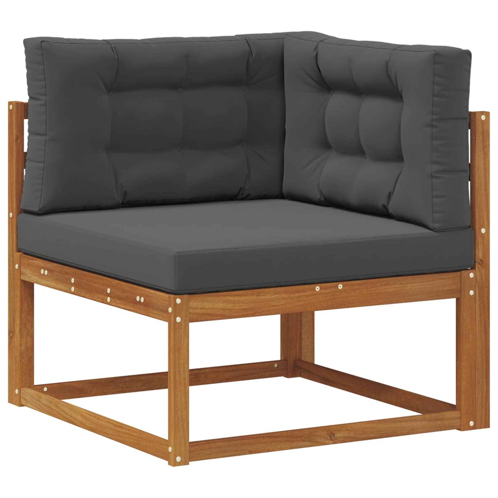 Set vanjskih sofa s jastukom 10 pcs Prirodna i antracit