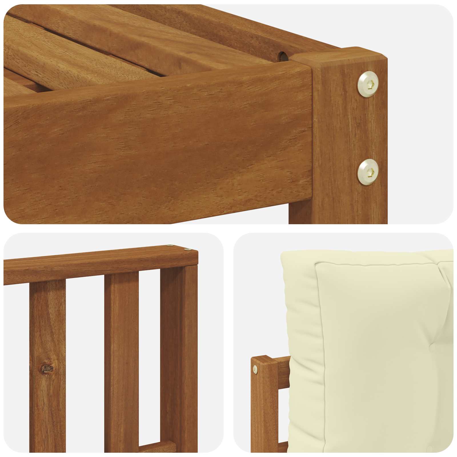 Set vanjskih sofa s jastukom 11 pcs Prirodna i krem