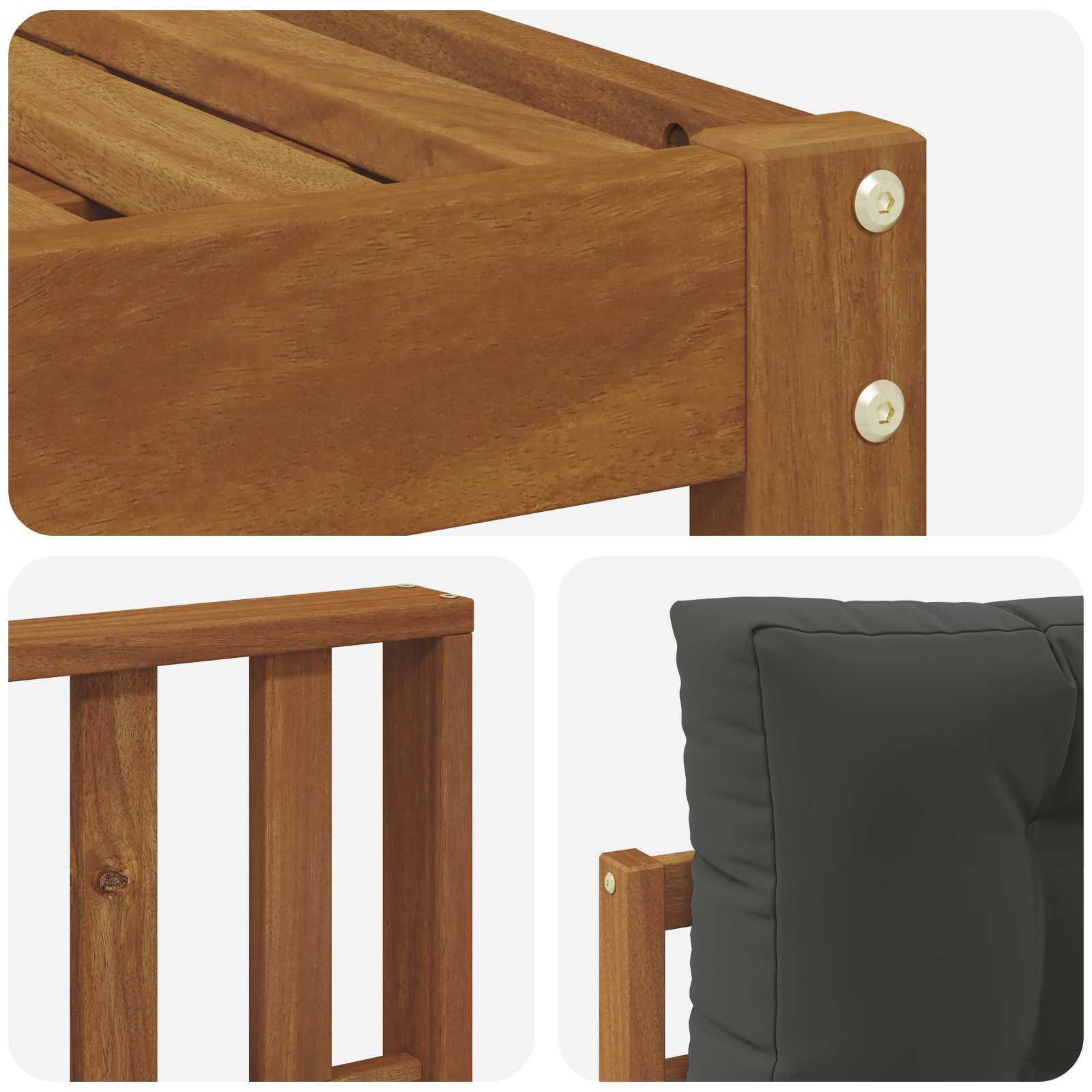 Set vanjskih sofa s jastukom 11 pcs Prirodna i antracit