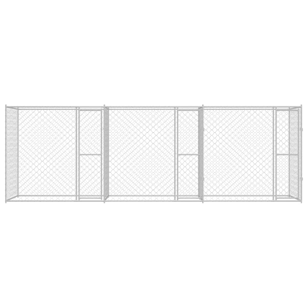 Kavez za pse Srebrno 600 x 200 x 200 cm Cinkani čelik