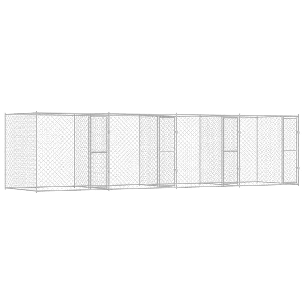 Kavez za pse Srebrno 800 x 200 x 200 cm Cinkani čelik
