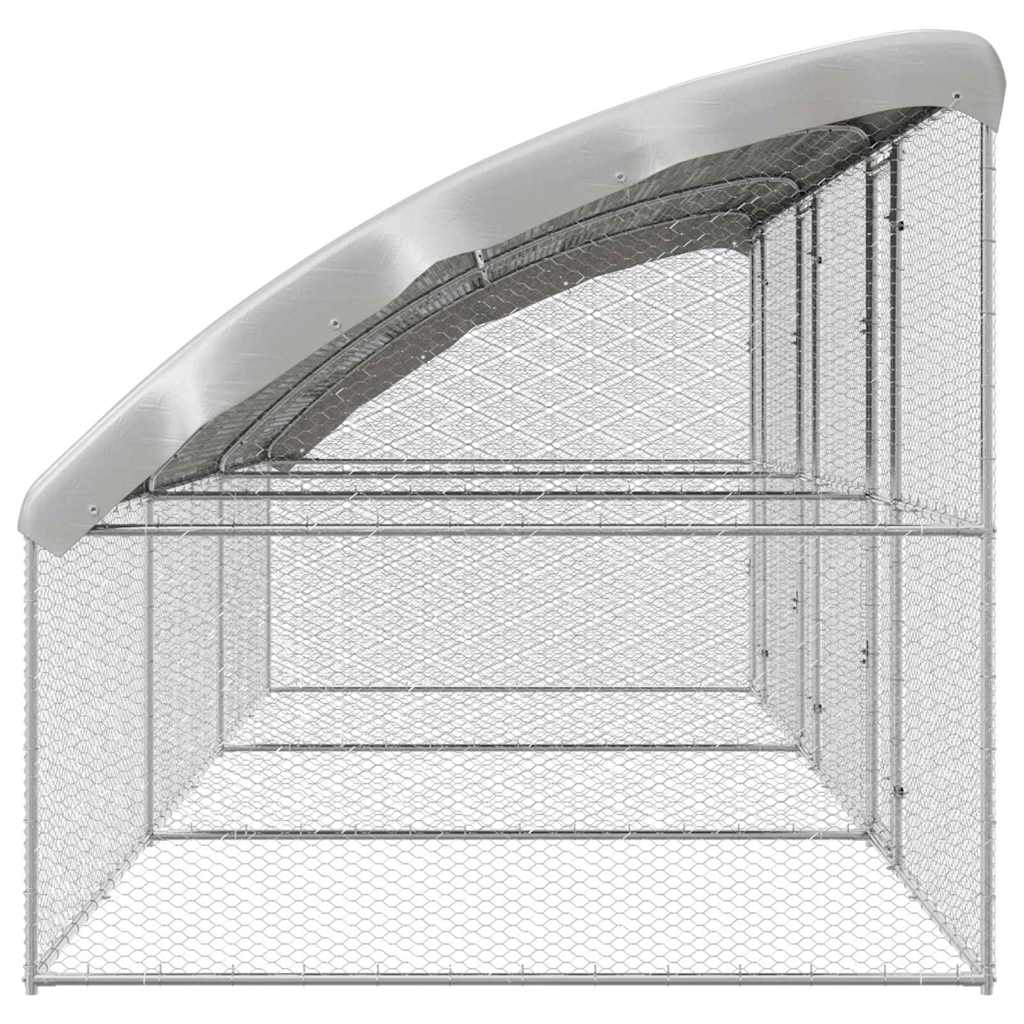 Kavez za piliće 3 pcs Srebrno 600 x 200 x 200 cm Cinkani čelik