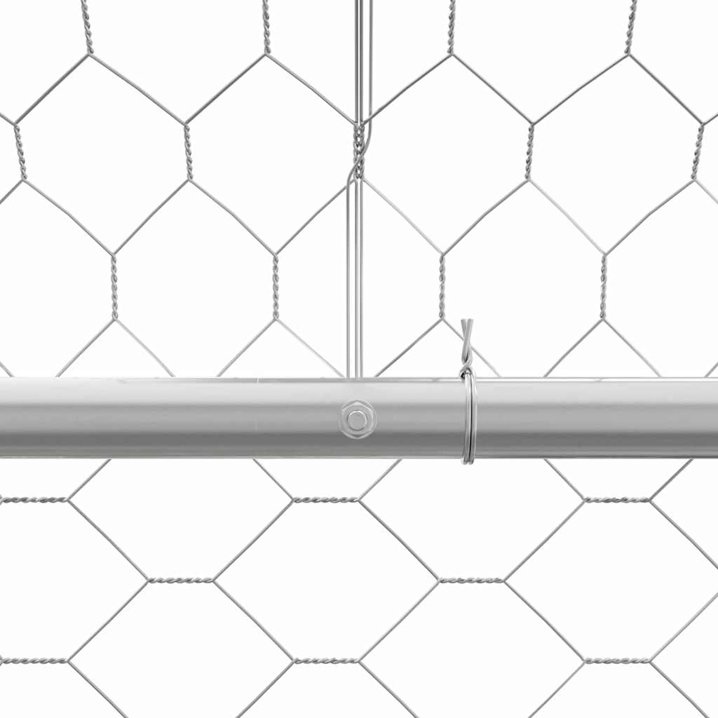 Kućica za pse 4 pcs Srebrno 8 x 2 x 2 m Pocinčani čelik