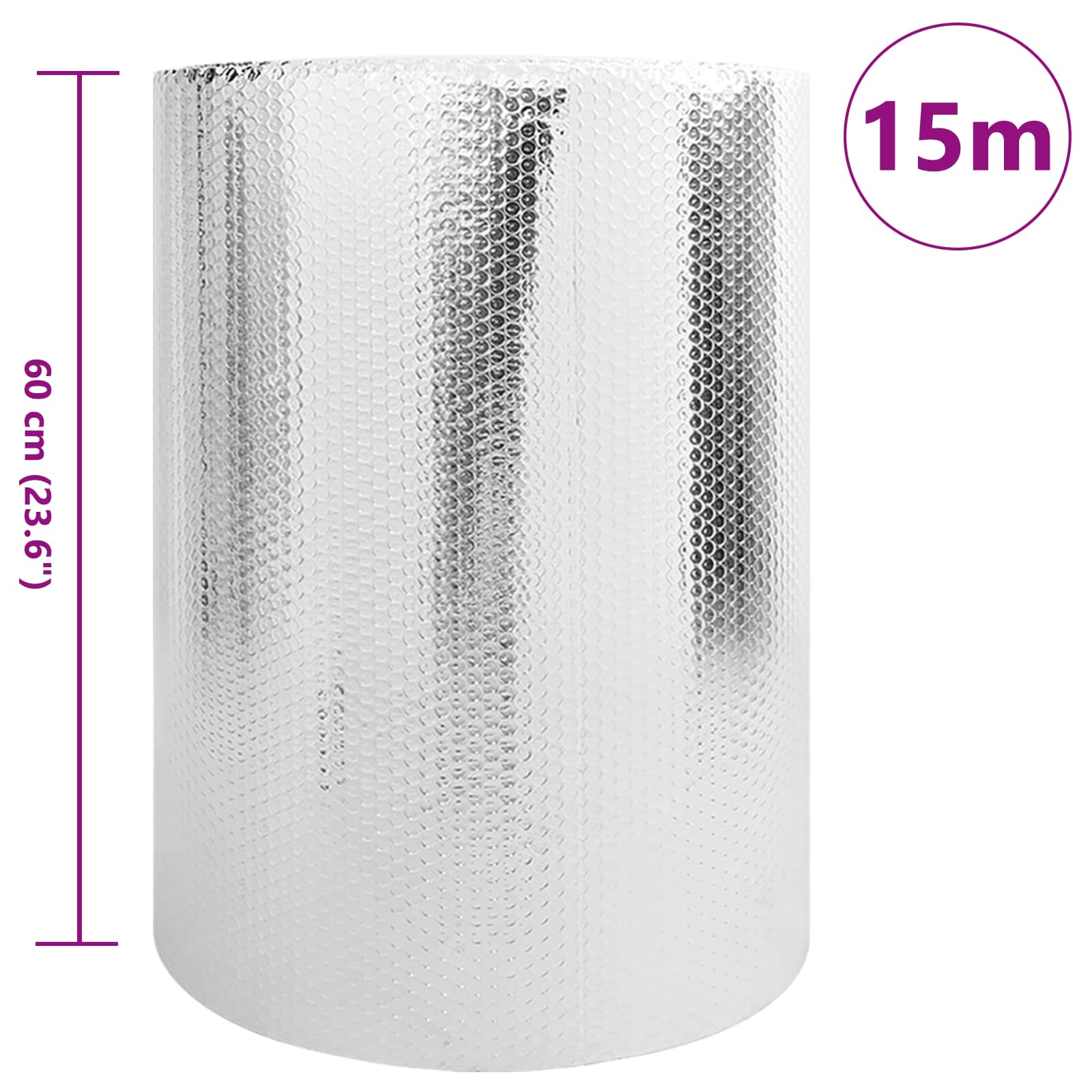 Reflektor topline za radijator Srebrno 15 x 0,6 m Polietilen
