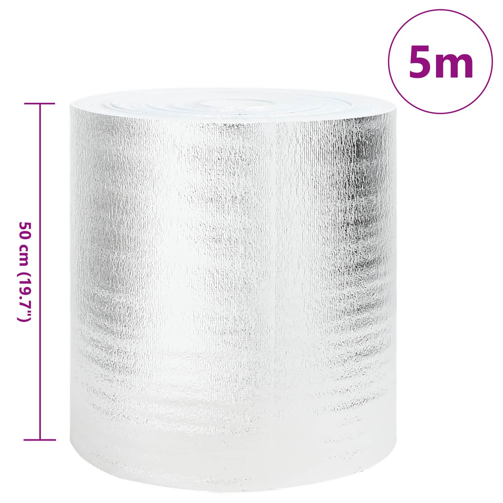 Reflektor topline za radijator Srebrno 5 x 0,5 m Polietilen