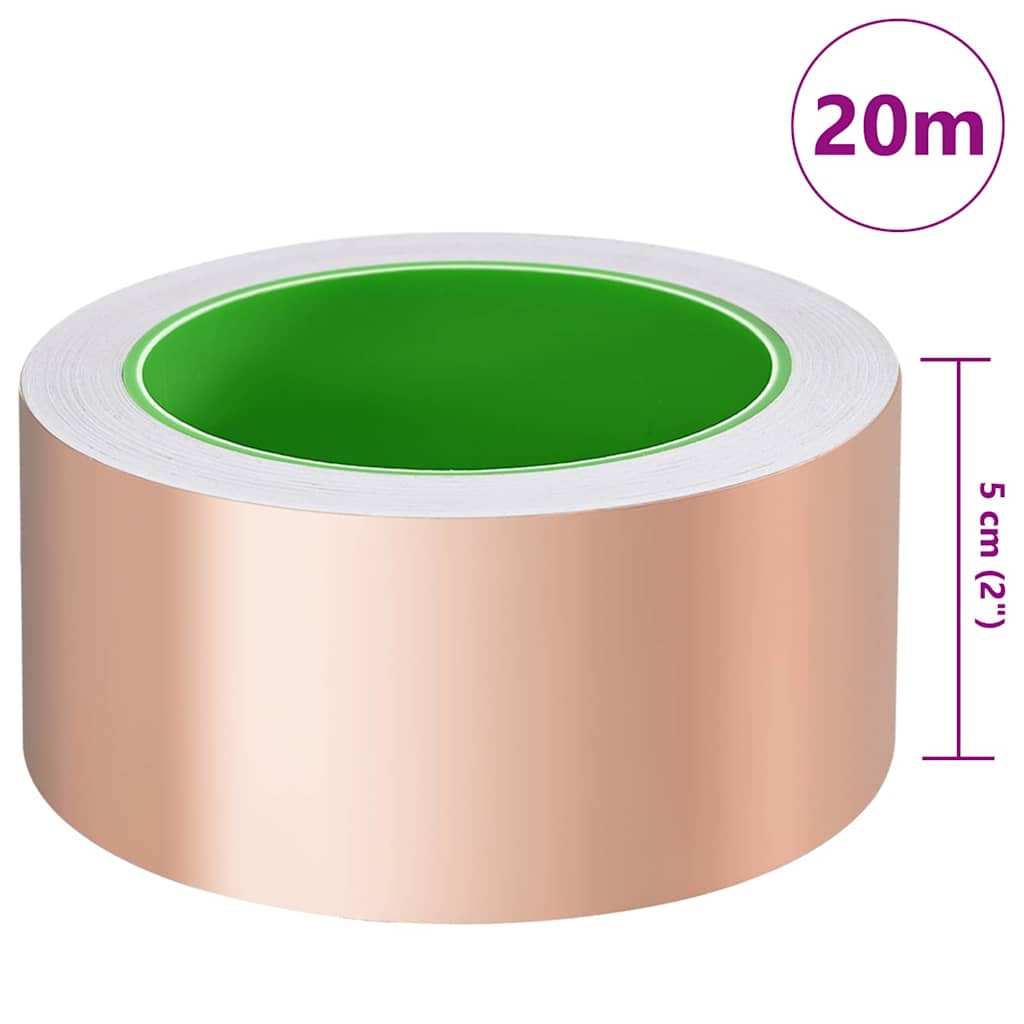 Bakarna traka za zaštitu od puževa 6 pcs Bakar 50 mm x 20 m