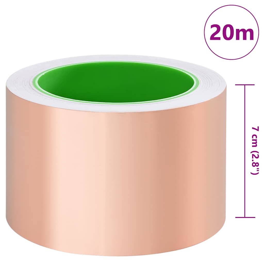 Bakarna traka za zaštitu od puževa 6 pcs Bakar 70 mm x 20 m