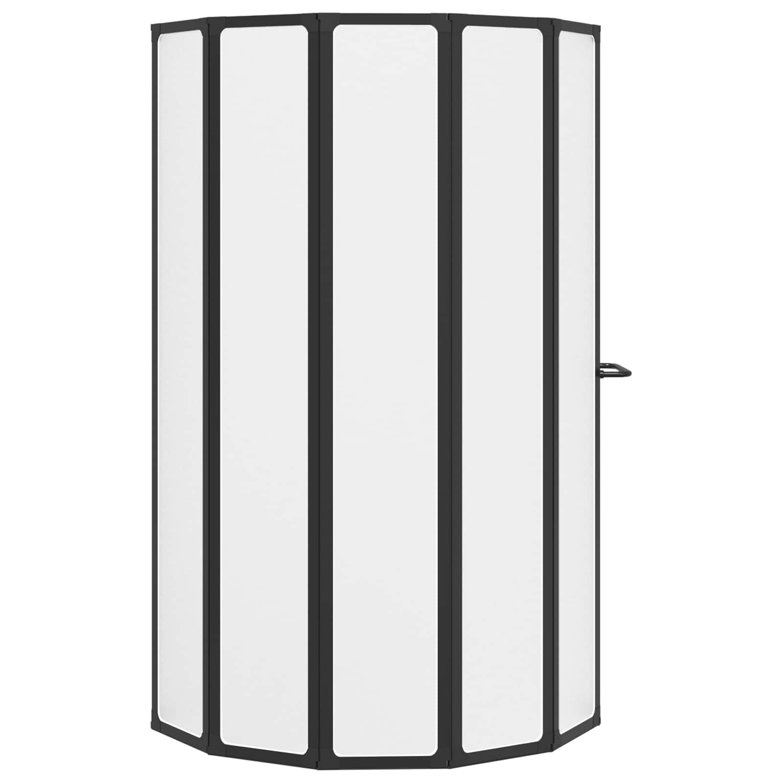 Tuš paravan Crna 168 x 140 cm Aluminij