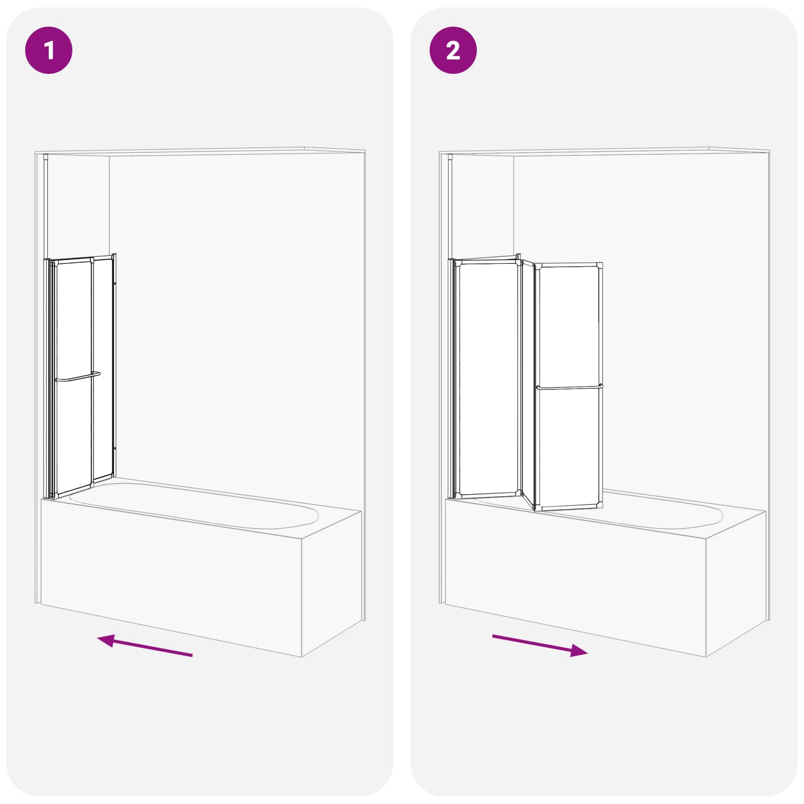 Tuš paravan Bijelo 120 x 70 x 137 cm Aluminij