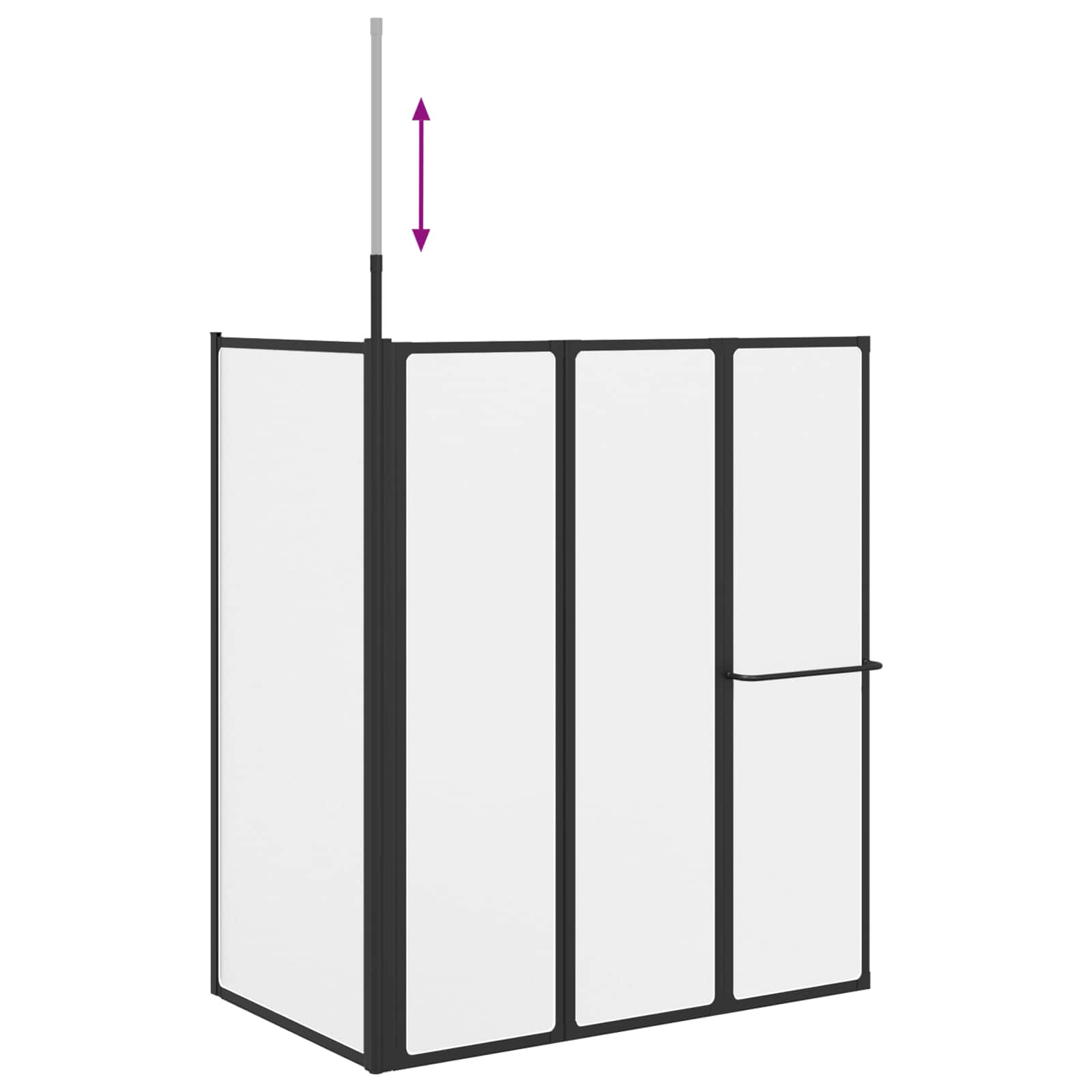 Tuš paravan Bijelo 120 x 70 x 137 cm Aluminij