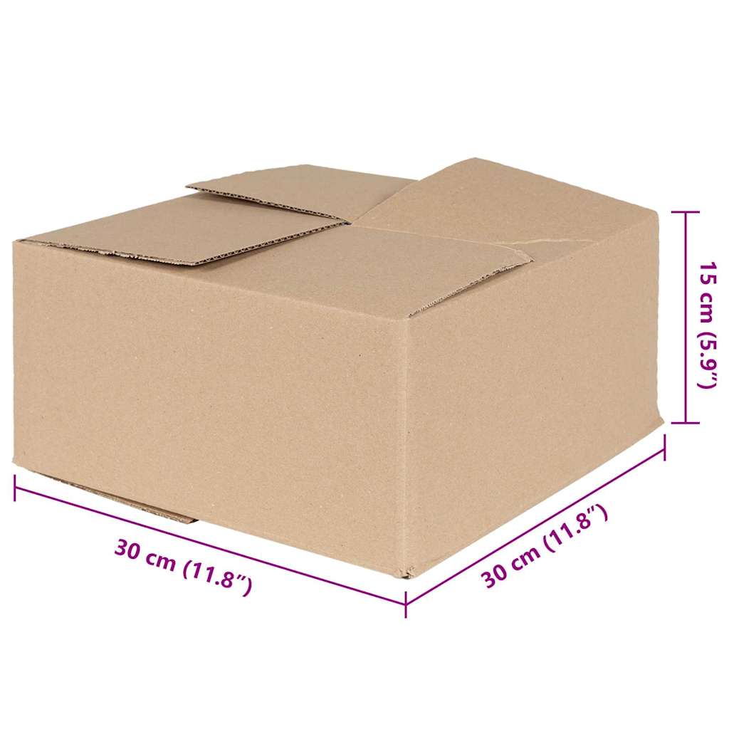 Preklopna kutija 50 pcs Prirodna 30 x 30 x 15 cm Karton