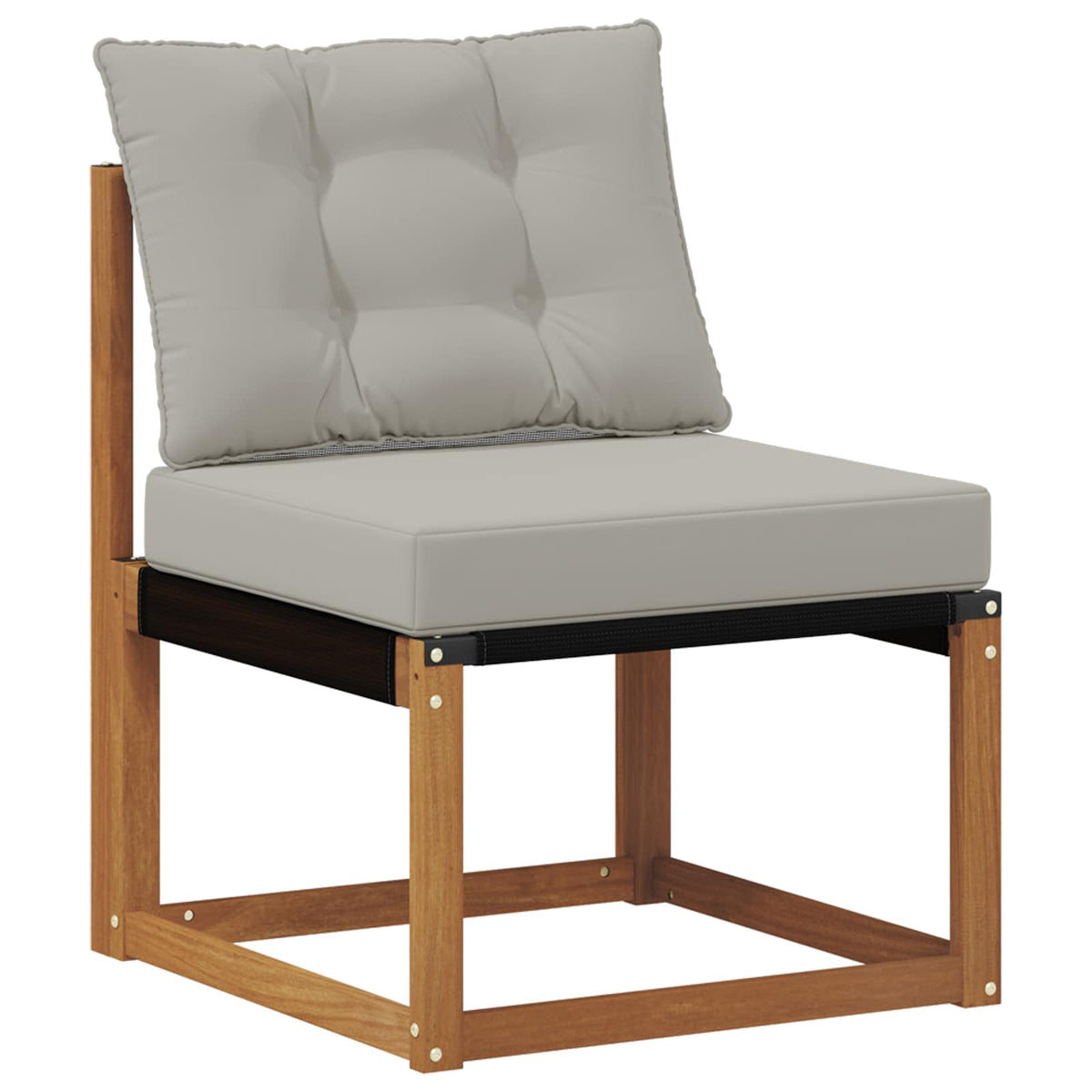Set vanjskih sofa 3 kom. Prirodna i svijetlo siva