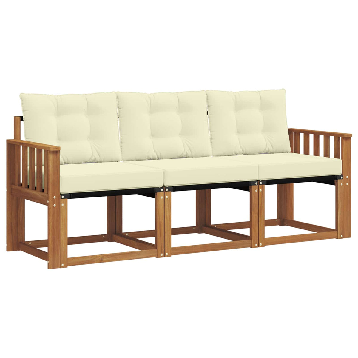 Set vanjskih sofa 3 kom. Prirodna i krem