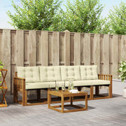 Set vanjskih sofa 5 kom. Prirodna i krem