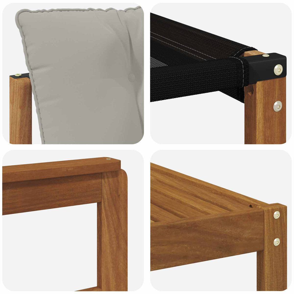 Set vanjskih sofa 6 kom. Prirodna i svijetlo siva