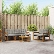 Set vanjskih sofa 6 kom. Prirodna i svijetlo siva