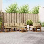 Set vanjskih sofa 7 kom. Prirodna i bež