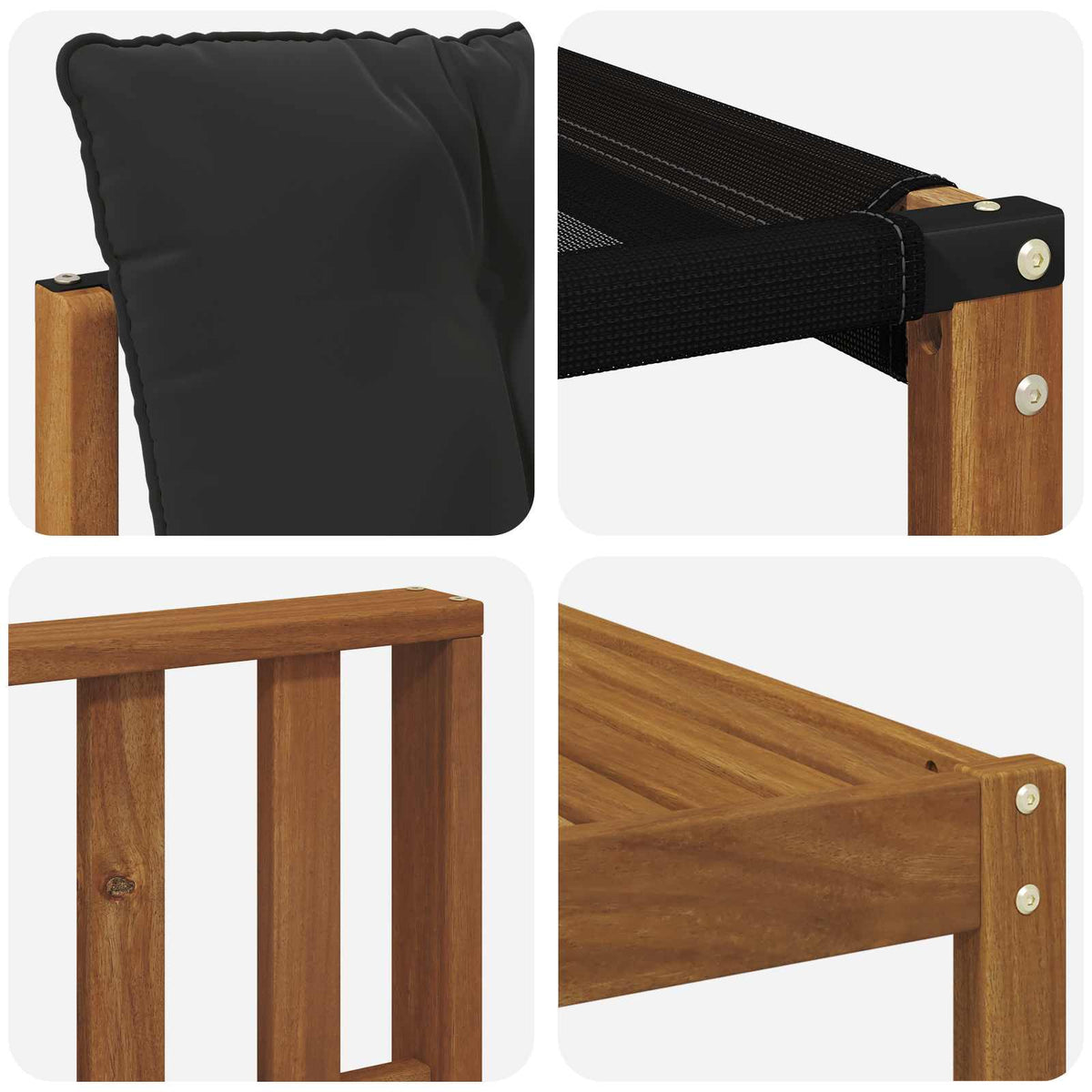 Set vanjskih sofa 7 kom. Prirodna i crna