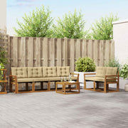 Set vanjskih sofa 7 kom. Prirodna i bež