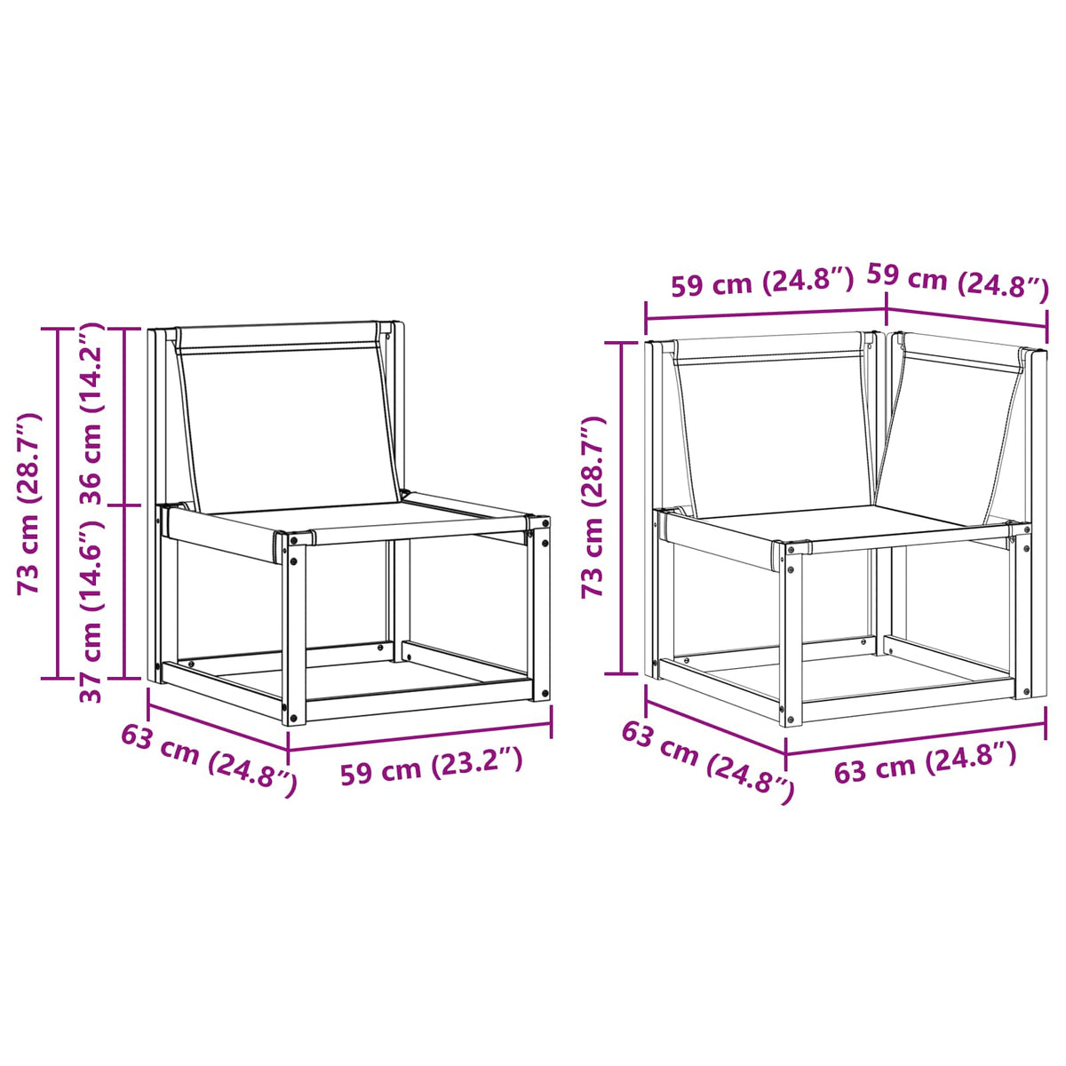 Set vanjskih sofa 7 kom. Prirodna i svijetlo siva