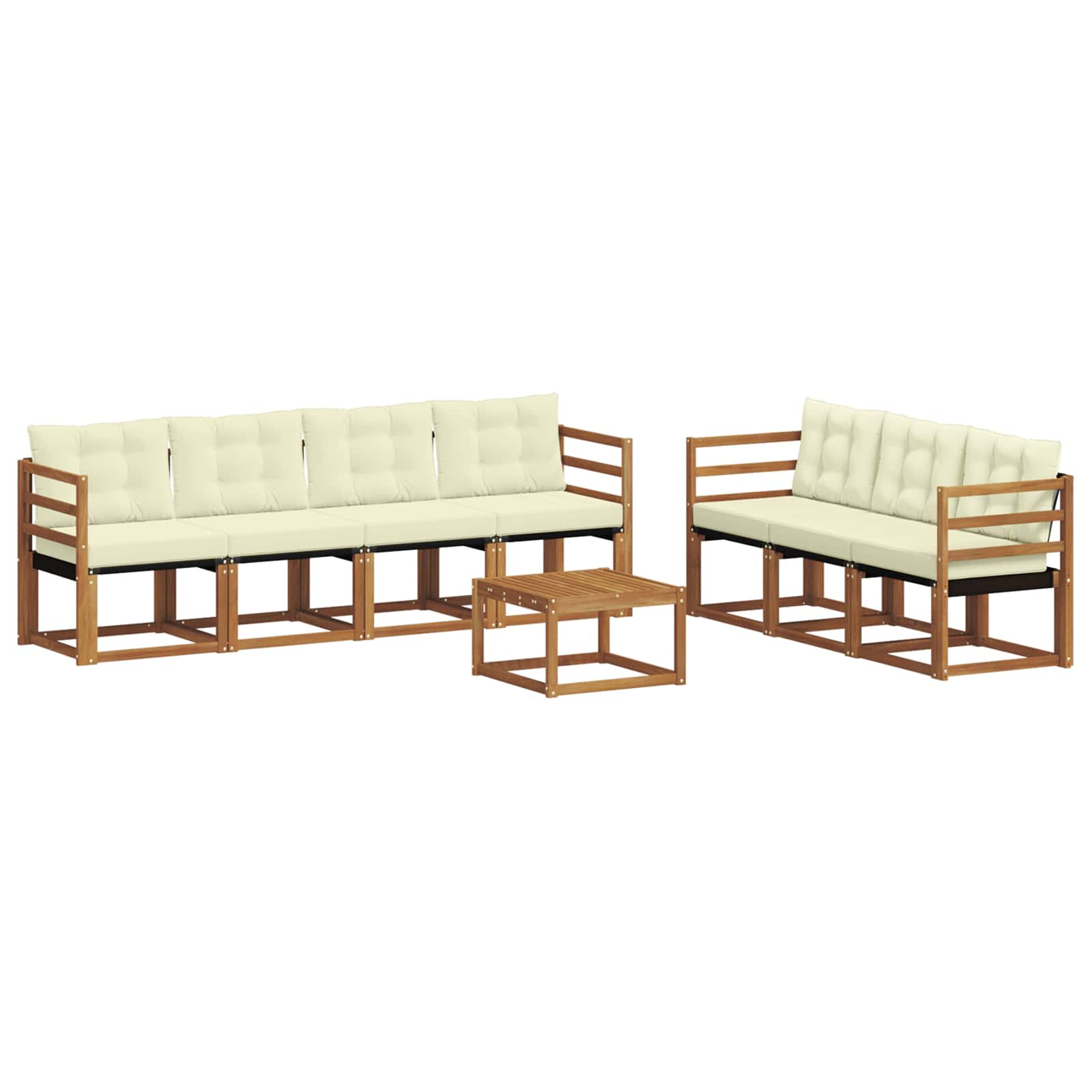 Set vanjskih sofa 8 kom. Prirodna i krem