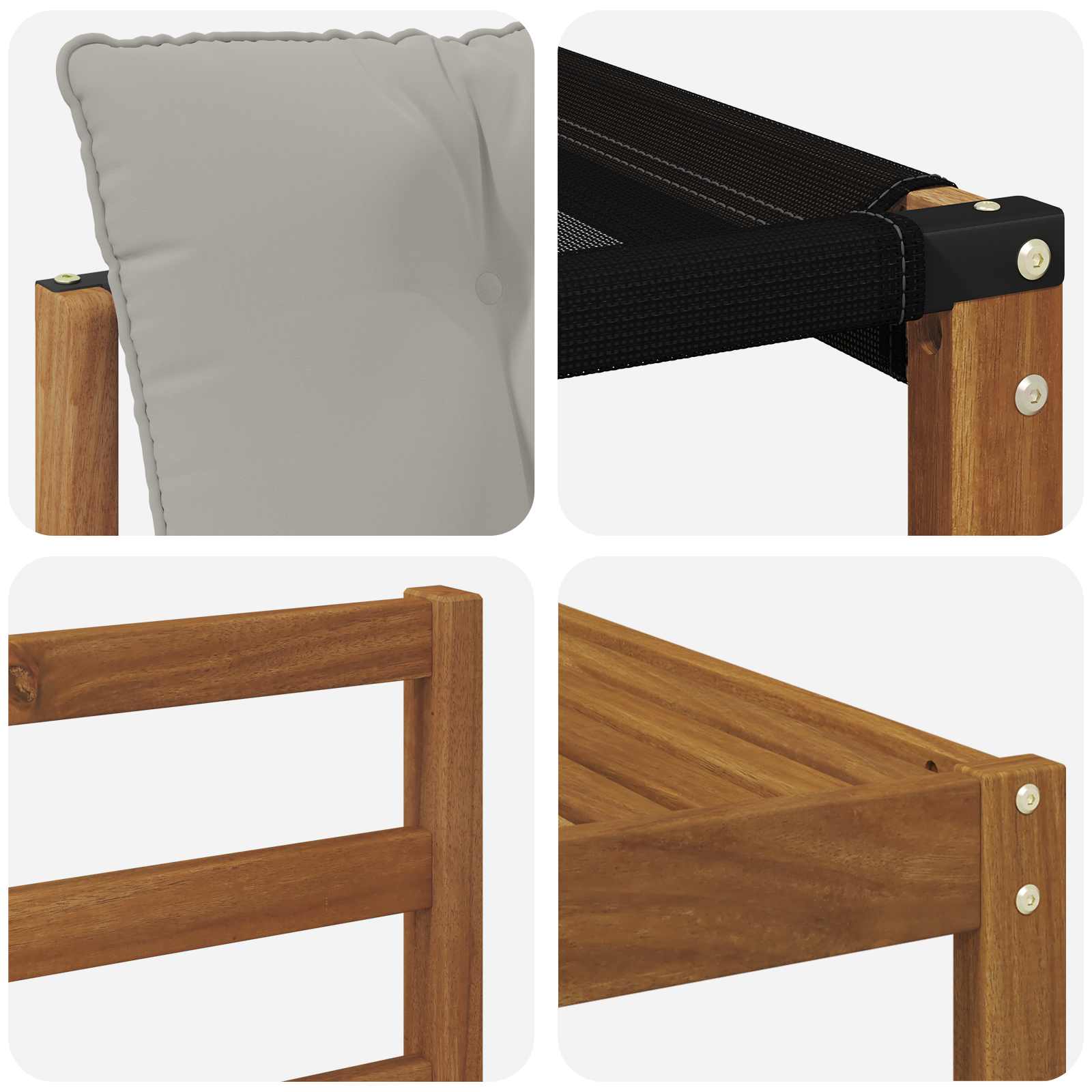 Set vanjskih sofa 8 kom. Prirodna i svijetlo siva