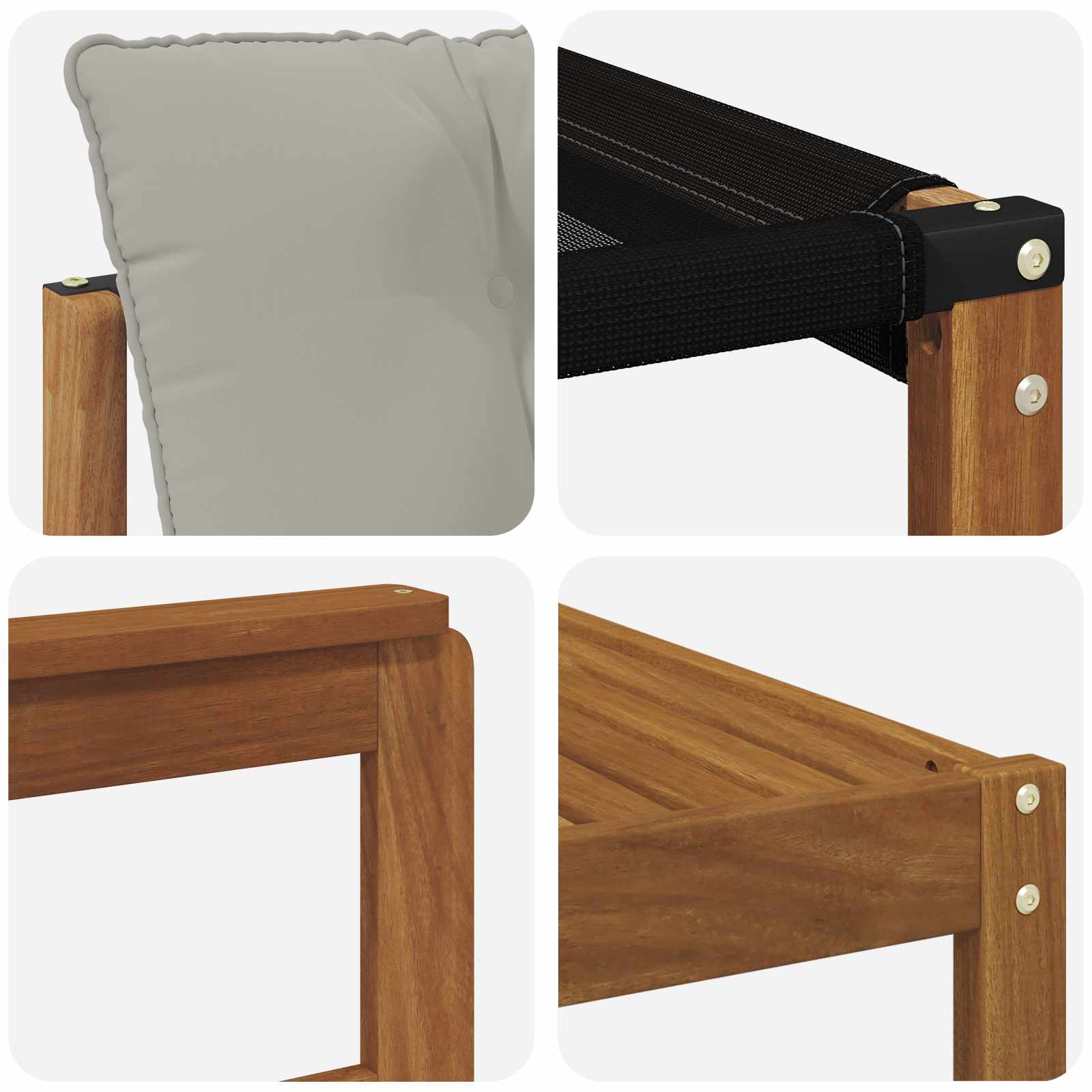 Set vanjskih sofa 8 kom. Prirodna i svijetlo siva