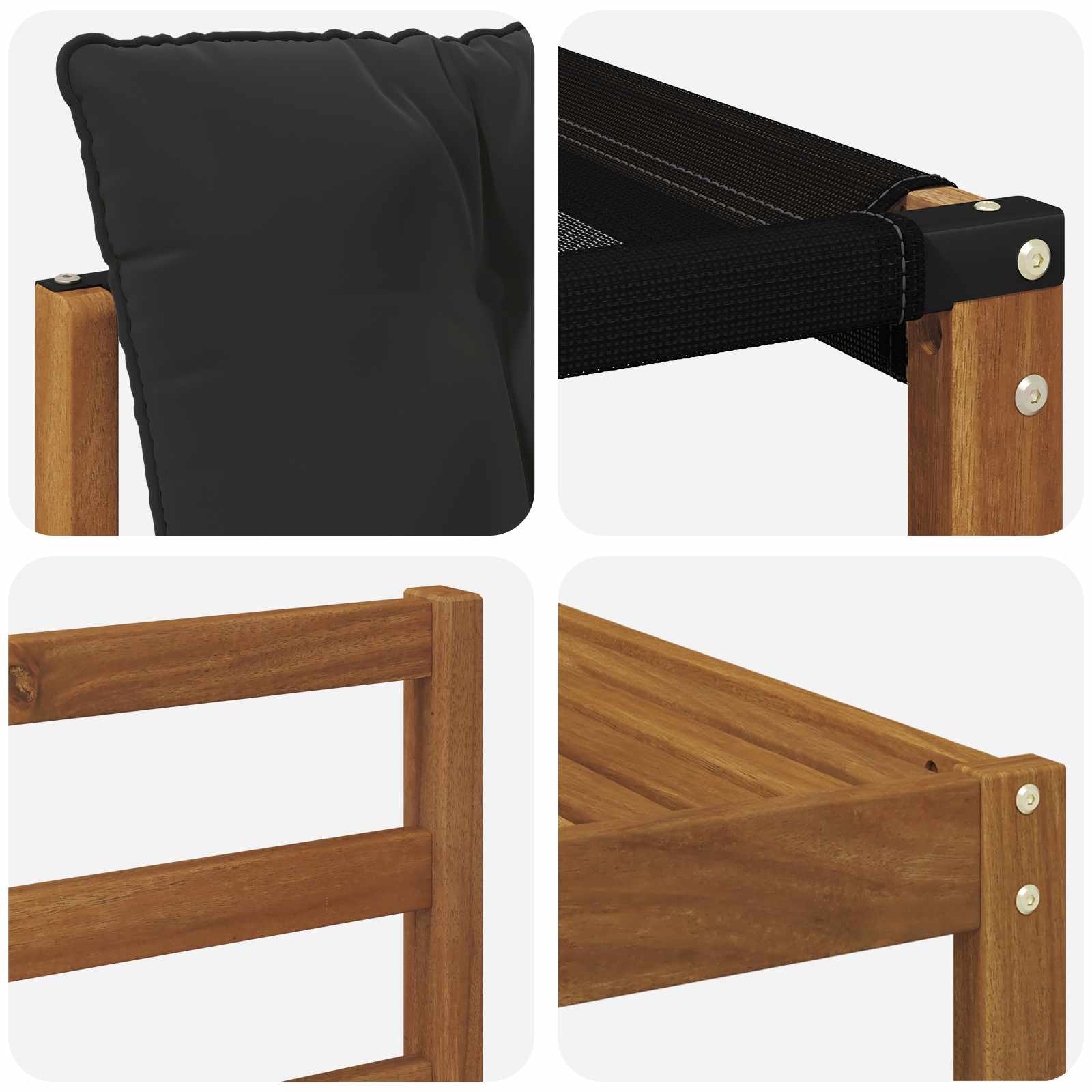 Set vanjskih sofa 8 kom. Prirodna i crna