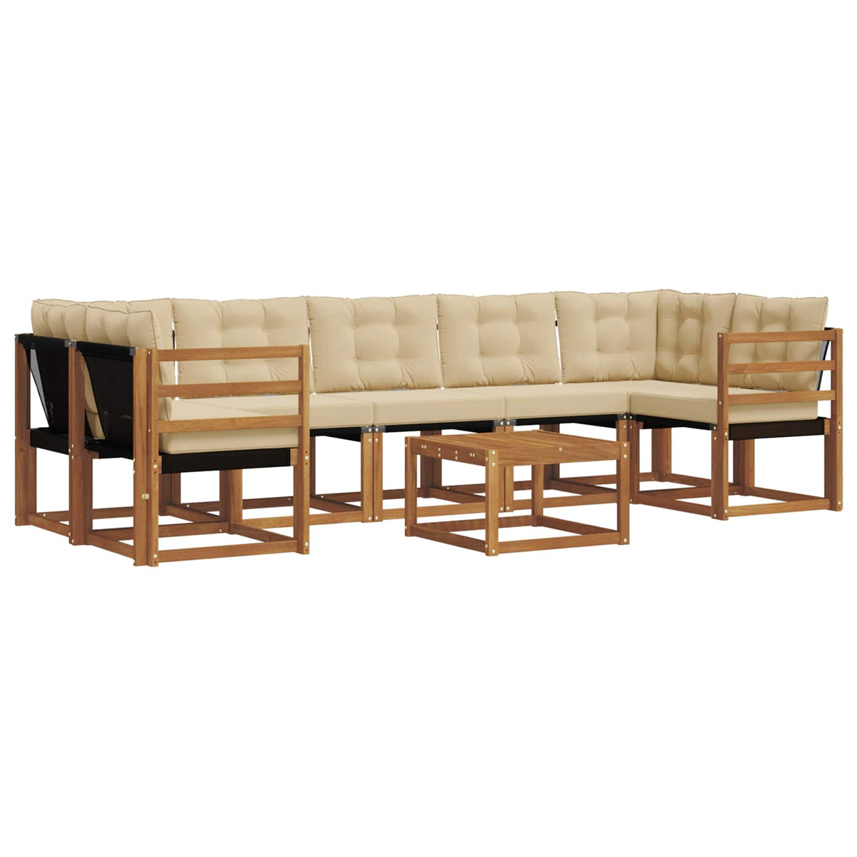 Set vanjskih sofa 8 kom. Prirodna i bež