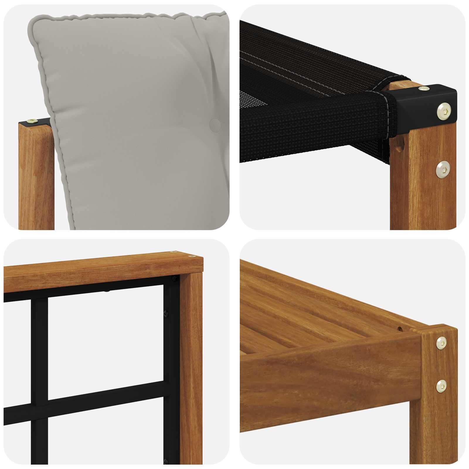 Set vanjskih sofa 9 kom. Prirodna i svijetlo siva