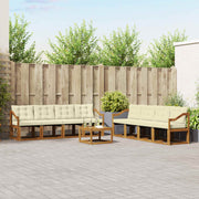 Set vanjskih sofa 9 kom. Prirodna i krem