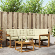 Set vanjskih sofa 5 kom. Prirodna i krem