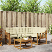 Set vanjskih sofa 5 kom. Prirodna i krem